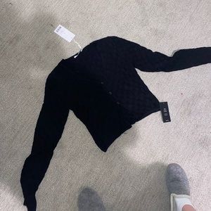 Square Knit Detail Cardigan